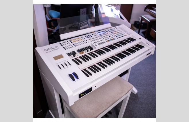Used Orla Compact Theatre White Organ All Inclusive Top Grade Package (SN:12118939) - Image 4